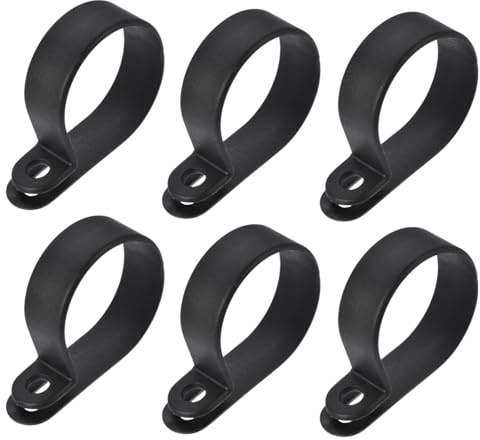 Rebower R-Typ Kabelclips Klemme [für Kabelmanagement] - 30mm / Schwarz / 20 Stück