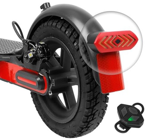 Smart Bike Tail Light with Turn Signals 4 Modes USB Rechargeable Remote Control Rear Electric Scooter Taillight Compatible with Xiaomi M365/1S, Pro/Pro2, Max G30, G30D, 4 Ultra, 4 Pro(Pro/Pro2)