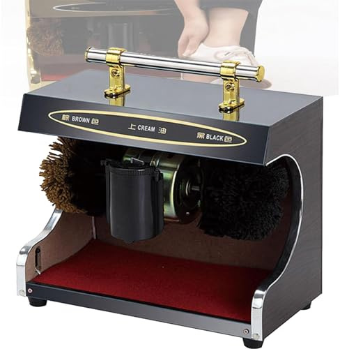 JJENXYYDS Nettoyeur de Chaussures électrique,Machine de Polissage à Chaussures à Induction entièrement Automatique,Brosse Double Combinée Faible Bruit Et Facile À Nettoyer pour Hôtel,B