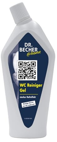 DR.BECHER @home WC Reiniger Gel - Mühelose Entfernung hartnäckiger Verschmutzungen für hygienischen Glanz in Toiletten, Urinalen und Bidets - Mit Schutzschild gegen Ablagerungen 750ml