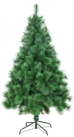 GREATOYAR Árbol de Navidad, Árbol de Navidad Artificial, Material PVC Aguja de Pino, Hogar Salón Oficina, Decoración para Navidad, con Soporte de Metálico, Fácil Montaje, Altura 210cm, Pino Verde