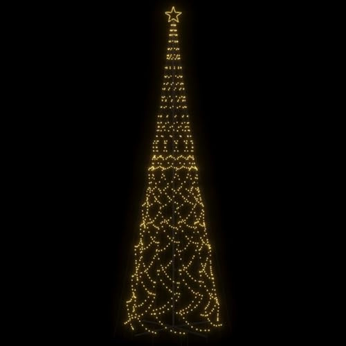 Tidyard LED Weihnachtsbaum Tannenbaum Lichterbaum Weihnachtsdeko Beleuchtung Außen Beleuchtet Lichterkette Outdoor Kegelform Warmweiß 3000 LEDs 230x800 cm