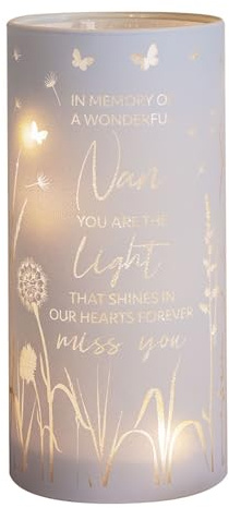 celebrationgiftsforall Nan LED Commemorative Memorial Tube Light Present with Sentimental Message Keepsake Wallet Card