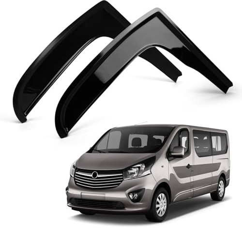 Windabweiser für Fenster Ersatz für Renault Trafic 2014-2024, Set mit 2 | Schwarz Windabweisern zum Aufkleben, Wind und Regenabweiser für Seitenfenster
