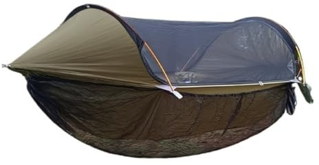 Hamac de camping d'extérieur avec moustiquaire amovible - Hamac de voyage suspendu avec fond anti-moustiques pour une protection ultime
