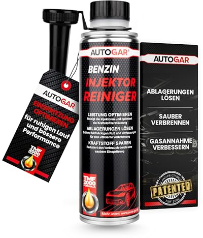 AUTOGAR® Benzin Injektor Reiniger 250ml I Einspritzdüsen Reiniger für saubere Verbrennung I Ruckeln & Startprobleme reduzieren I ruhiger Motorlauf I Additiv für Benzinmotoren