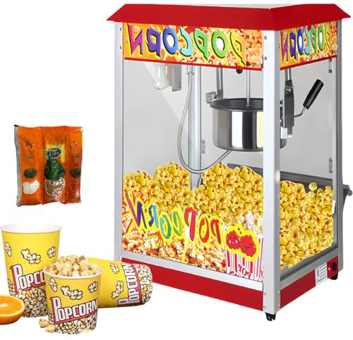 Commercial Hot Air Popcorn Machine for Events, Includes 3-In-1 Raw Materials and Popcorn Boxes, Thermal Insulation