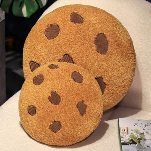Keks-Kissen lustige DekoKissen Plüsch Kissen SofaKissen Kuschelkissen rund weich, für Boden Couch Sofa Kissen Schlafzimmer Dekoration Geschenk (10CM+28CM)