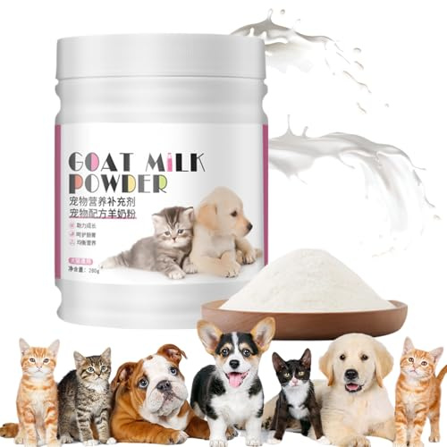 Leche de Cabra en Polvo, Sustituto Lácteo Natural, Suministros para Mascotas en Destete, Cachorros, Viajes, Interior y Exterior, Perros