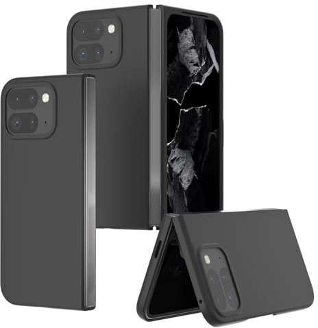 Topme Coque de téléphone Hard Skin pour Google Pixel 10 Pro Fold 8, Manchon de Protection Antichoc en Polycarbonate - Le Noir