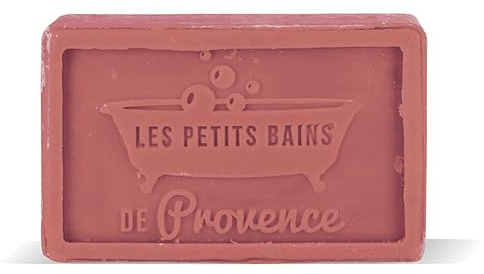 Savon de Marseille 100g Fruits Rouges – Pain Solide Naturel – Les Petits Bains de Provence – Enrichi en Huile d’Olive – Fabriqué en France – Savon Parfumé Corps et Mains
