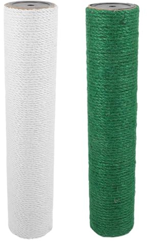 VALICLUD de Poste Rascador para Gatos Resistente y Estable Cuerda de Yute 2 Piezas Accesorio Recto para Rascador de Suelo, Adecuado para Uso Diario de Gatitos