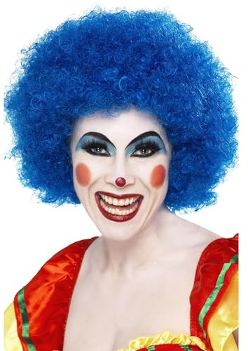 Smiffys Verrückter Clown Perücke, Blau, 120g Halloween