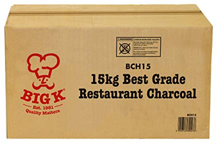 Big K Flama Restaurant Grade Stick Charcoal, 15kg Box 100% Natural Kachi Stick Charcoal