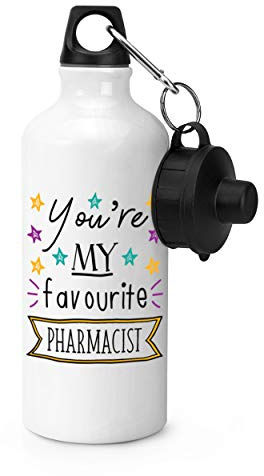 Gift Base You're My Favourite Pharmacist Stars Sports Bottle Water Gym 600ml White