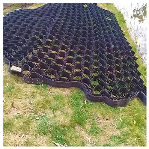 Kiesgitter Kiesmatten,Faltbarer Kiesgitter,Polyethylen-Boden-Geocell,für Stützmauern,Straßenbett Verstärkung Kies-Stabilisator-Gitter,Anti-Verformung,Leicht zu dehnen,5*10m(16.4*32.81ft)