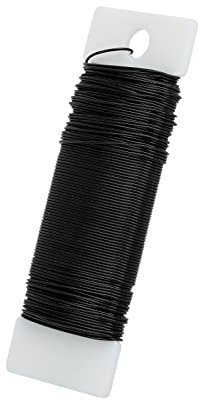 Florist Wires - Black Flexible Paddle Wires, 22 Gauge, Ideal for Christmas Wreaths, Bouquets & DIY Flower Arrangements