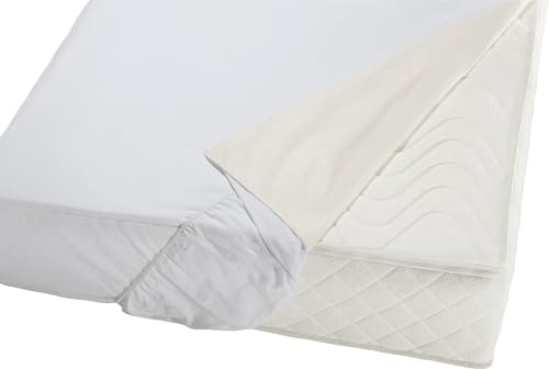 Erwin Müller Spannbettlaken wasserdicht/Kochfest Prenzlau f. Boxspringbett Molton weiß Größe 100x220 cm