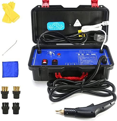 emobwdy Household Steam Cleaner, 3000w 120℃ High Temperature High Pressure Steam Cleaner- Hot&Cold Water, For Air Conditioner Car Kitchen Ventilator Floors,Black