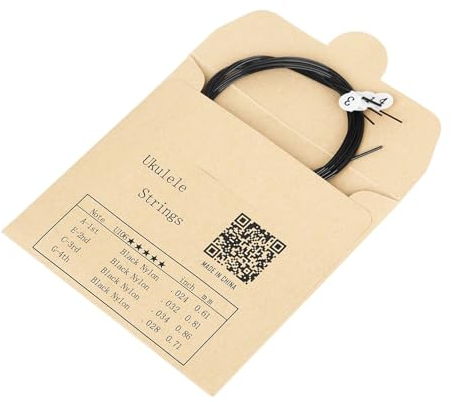 Ukulelen-Saiten, Nylon, 4 Saiten, Ukulelen-Saiten, Zubehör für 53,3 cm / 58,4 cm / 66 cm Ukulele, Ersatzsaiten, 4 Stück