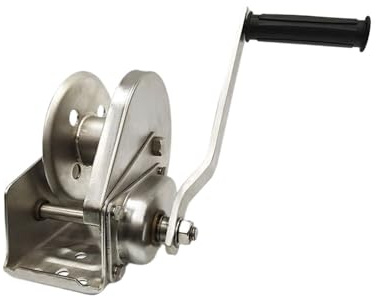 Manual Winches Stainless Steel Hand Winch, Two-way Self-locking 1200 Pounds Manual Winch, Environmental Protection Lifting Crane Hoist(1200 lbs)