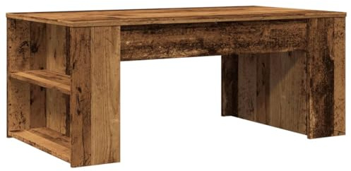 vidaXL Mesa de Centro Madera ingeniería Madera Envejecida 102x55x42 cm