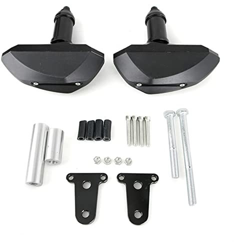 NMBZVE Motorrad-Fallschutzbügel Motorradzubehör Sturzpads Sturzpads Fallschutz Mit Logo Für Kawasaki Z400 Für Ninja 400(Black)