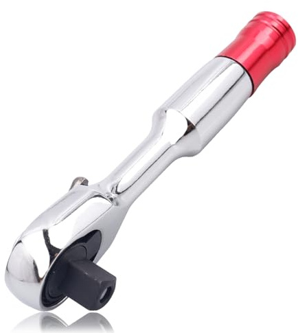Mesee Mini Ratchet Wrench, Quick Release 1/4 Drive Ratchet Hex Socket Wrench Dual Use Offset Ratchet Handle Wrench 72-tooth Reversible Ratcheting Screwdriver Socket Spanner Repair Tool