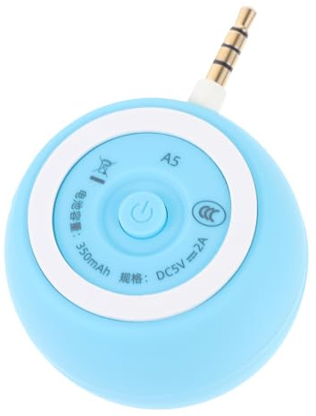 Lurrose Mini Haut-Parleur Externe 3, 5mm à Brancher pour Ordinateur | 2 Canaux, Plastique Bleu, 350 Mah, Usage Maison et École, Finition Soignée