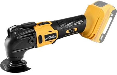 Herramienta oscilante, Multiherramienta oscilante sin escobillas, herramienta eléctrica for carpintería con vibración inalámbrica, recortadora eléctrica, sierra for batería De-Walt de 20V,Lijado más