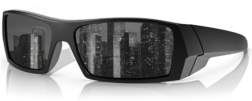 WISTON Polarized Z87 Sunglasses Wrap Around Sunglasses for Men Rectangular Safety Glasses UV400 for Sport Working 8231 Matte Black/Grey Lens
