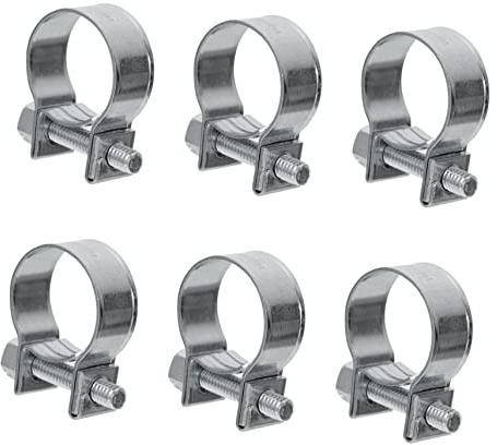HOMSFOU 60 pièces Colliers de Serrage Galvanisés pour Tuyaux Hydraulique Clips de Tuyau Résistants Corrosion Huile Fixations Robustes pour Conduites de Carburant et Eau Coffret Pratique