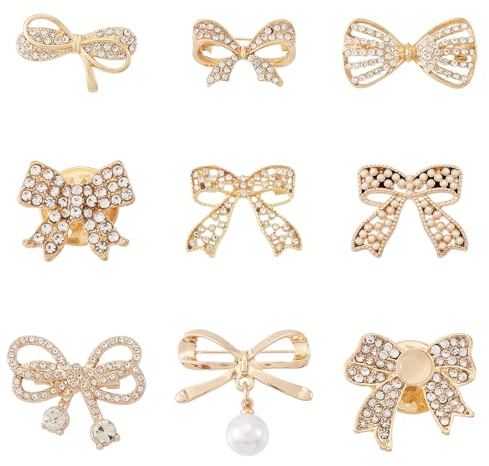 Sparkeads Broches en forme de nœud papillon pour décoration de vêtements de femme