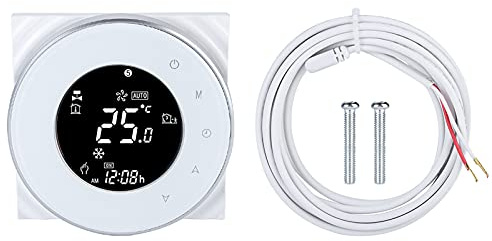Electric Floor Heating Thermostat with LCD Touch Screen, Control, Dual Sensors & Timer – Saving Heat Controller for Underfloor Heating Systems