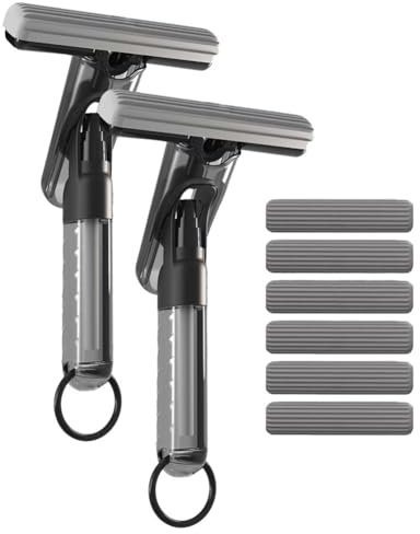 Flaroey Mini Trapeador en Aerosol para Limpieza de Encimeras, Trapeador de Esponja con una Pequeña Botella de, Mini Trapeador Autoexprimible Semiautomático