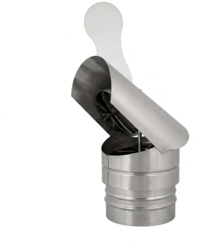 MAKA Comignolo Gallo Tondo, Terminale in Acciaio Inox Eolico per Canna Fumaria Camino Stufa a Legna Pellet e Gas, Cappello Antipioggia Aspirafumo(Ø 160 mm)