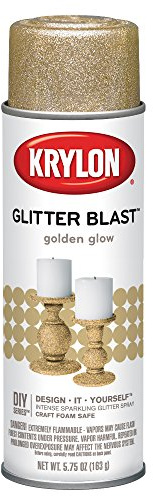 Krylon K03801A00 Glitter Blast Glitter Spray Paint for Craft Projects, Golden Glow, 5.75 oz