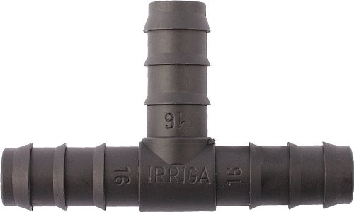 Irriga Pipe Fitting: 13mm Tee (Pack of 5), Barbed Connector for Garden/Patio Automatic Irrigation Water Supply Pipe
