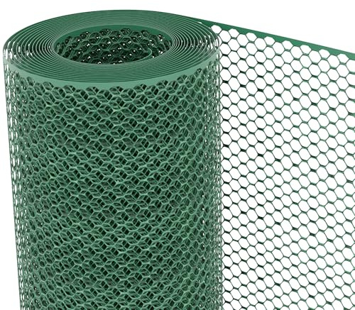 tenax Filet de Protection en Plastique à Mailles hexagonales Exagon 0,80 x 50 m Vert, pour Balcon, clôtures et effacées