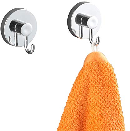 WENKO Crochet porte Vacuum-Loc®, crochet porte serviette salle de bain, lot de 2