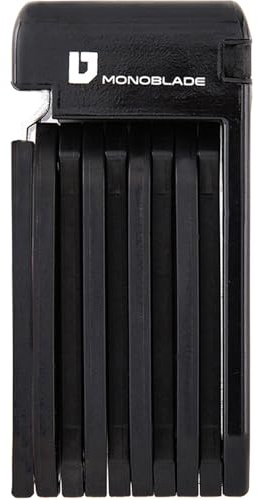 ULAC - Candado Articulado Plegable Monoblade | Hojas Acero 5mm. | Soporte para Transporte | Bloqueo Seguro por Botón | 2 Llaves Cerradura de Seguridad | Bicicleta, Bici Eléctrica, Moto, Patinete