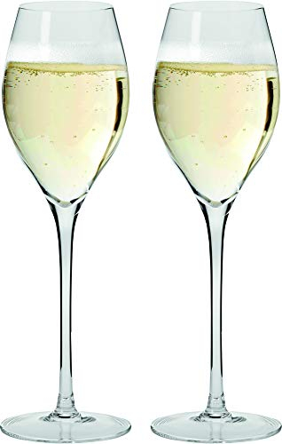 Maxwell & Williams Vino Prosecco Glass Set, Vetro, 28 ml, Set di 2 bicchieri da vino piccoli in confezione regalo