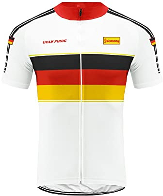 UGLY FROG Fahrrad Wear Herren Herbst-Frühling Fahrradtrikot Radtrikot Kurzarm Frankreich Nationalmannschaft