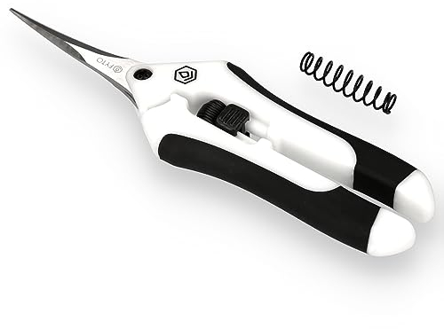 FYTO SNIP Curved Pro | Leichte und präzise Trimm- und Ernteschere | Gebogene Klingen | Rostfreier Edelstahl | inkl. Ersatzfeder