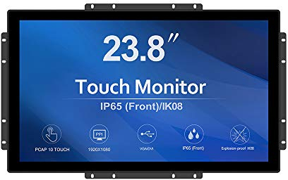 GreenTouch 23,8 Zoll 10 Punkte Open Frame PCAP Touchscreen-Monitor – Industrielles Touch-Display – 16:9 – TFT-LCD…