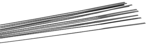 WITTKOWARE 12 Stück Laubsägeblätter für Holz oder Kunststoff, erstklassige Qualität, Länge 130mm, Größe 1 (fein)