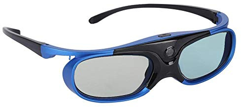 Bindpo 3D Glasses, 144Hz DLP-Link Active Shutter Glasses with Rechargeable Battery for 3D Projectors, Goggles for Mainstream DLP Projectors