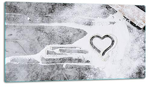 TMK ArtDeko – Schneidebrett Glas – Glasschneidebrett für die Küche 52x30 cm – Robust, Hygienisch & Rutschfest – Glas Schneidebrett – Zusätzliche Arbeitsfläche – Vielseitige Nutzung