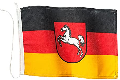 New Marine Bootsflagge Niedersachsen 20 x 30 cm.