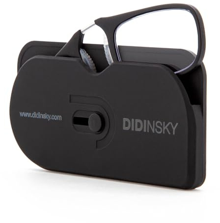 DIDINSKY Lunette Loupe Sans Branche pour hommes et femmes. Lunettes de vue pour hommes et femmes incassables vintage pour presbyte. GraphiteBio +2.0 - MOMA